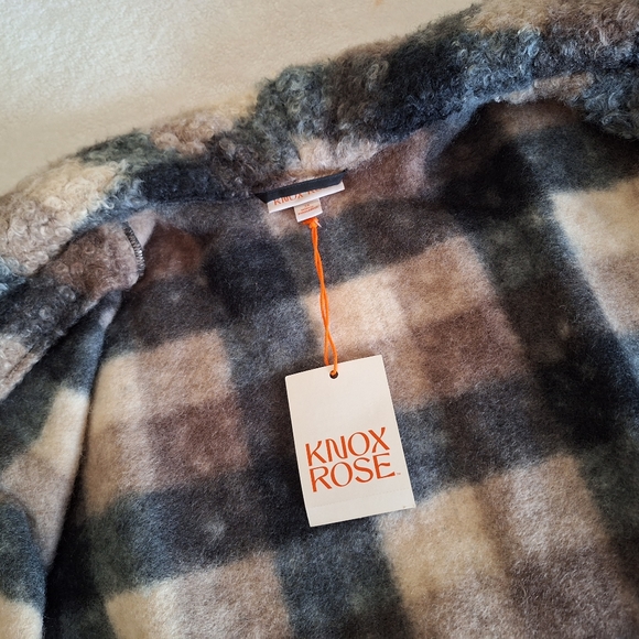 NWT_Knox Rose plaid sweater overcoat - Picture 4 of 12